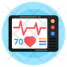 icons of cardiovascular monitor