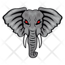 elephant face icons free
