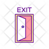 icon emergency exit door