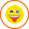 winking face with tongue smilley icon png