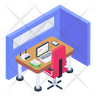 employee cabin icon svg