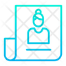 icon for business woman profile