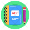 english notebook icon png