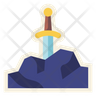 medieval excalibur icon svg