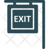 exit sign icons free