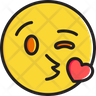 icon for face throwing a kiss