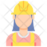 factory worker female icon png