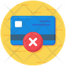icons for failed transaction