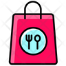 fast food bag order delivery icon