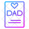 fathers day card icon