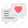 icons for heart chat