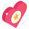 icon heart with star
