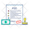 fee receipt symbol