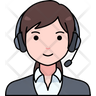 icon for woman customer service