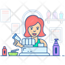icons for female barber