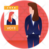 woman candidate symbol