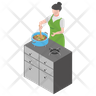 icons for female black chef