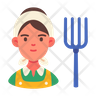 female farmer icons