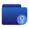 female folder icon svg