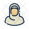 female hijab icon svg