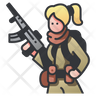 icon female soldier