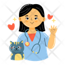 free female veterinarian icons
