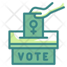 woman vote icon png