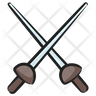 olympic fencing game icon svg