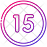 fifteen number icon