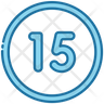fifteen number icon svg