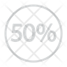 discount fifty icon svg