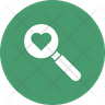 search heart emoji