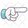 finger direction icon png