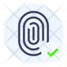 icons for verified fingerprint