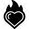 fire heart icon