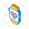 heart watch icon png