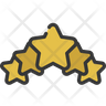 five star gold icon png