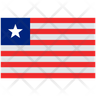 liberia national flag icons free