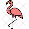icons of pink flamingo