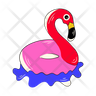 inflatable flamingo icon svg