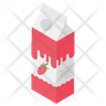 icons for strawberry milk
