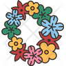 flower garland icons free