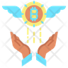fly wings bitcoin icon svg