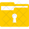 icons of folder keyhole