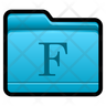 fonts folder icons