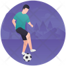 soccer playing logo