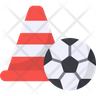 icons of soccer training cone