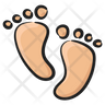 icons for human footsteps