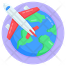 round trip flight icon