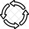 four circle arrow icon